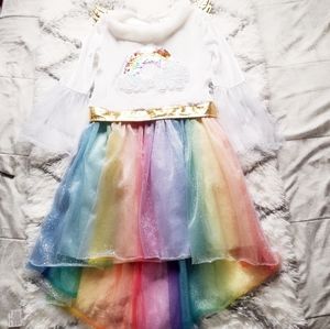 Rainbow Unicorn Dress Costume